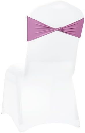 Pack of 25 Spandex Chair Sashes Without Slider Buckles - Dusty Pink, alternate view 6