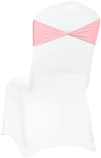 Pack of 25 Spandex Chair Sashes Without Slider Buckles - Dusty Rose, alternate view 6