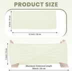 Pack of 25 Spandex Chair Sashes Without Slider Buckles - Ivory in Ivory, alternate view 3