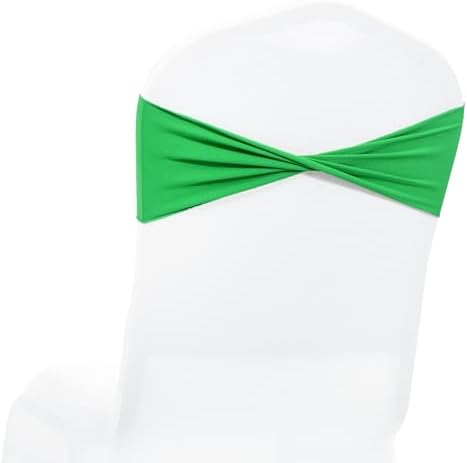 Pack of 25 Spandex Chair Sashes Without Slider Buckles - Light Green in Light Green