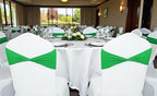 Pack of 25 Spandex Chair Sashes Without Slider Buckles - Light Green in Light Green, alternate view 2