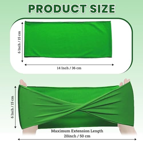 Pack of 25 Spandex Chair Sashes Without Slider Buckles - Light Green in Light Green, alternate view 3