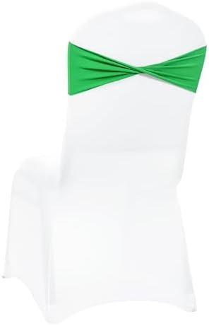 Pack of 25 Spandex Chair Sashes Without Slider Buckles - Light Green in Light Green, alternate view 6