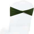 Pack of 25 Spandex Chair Sashes Without Slider Buckles - Olive Green