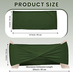 Pack of 25 Spandex Chair Sashes Without Slider Buckles - Olive Green, alternate view 3