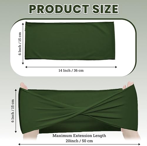 Pack of 25 Spandex Chair Sashes Without Slider Buckles - Olive Green, alternate view 3