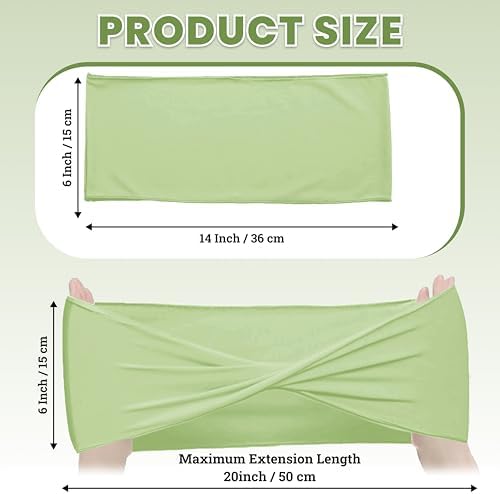 Pack of 25 Spandex Chair Sashes Without Slider Buckles - Sage Green, alternate view 3