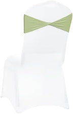 Pack of 25 Spandex Chair Sashes Without Slider Buckles - Sage Green, alternate view 6
