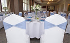 Pack of 50 Spandex Chair Sashes Without Slider Buckles - Baby Blue, alternate view 2