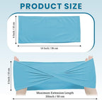Pack of 50 Spandex Chair Sashes Without Slider Buckles - Blue in Blue, alternate view 3