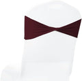 Pack of 50 Spandex Chair Sashes Without Slider Buckles - Burgundy