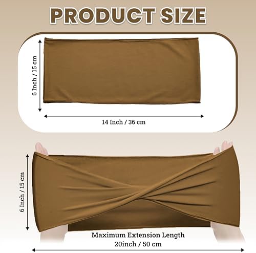 Pack of 50 Spandex Chair Sashes Without Slider Buckles - Mocha, alternate view 3