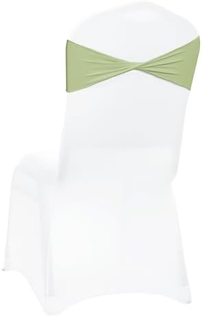 Pack of 50 Spandex Chair Sashes Without Slider Buckles - Sage Green, alternate view 6