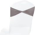 Pack of 50 Spandex Chair Sashes Without Slider Buckles - Silver Gray