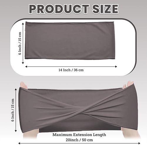Pack of 50 Spandex Chair Sashes Without Slider Buckles - Silver Gray, alternate view 3