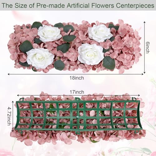 Pack of 6 Artificial Flower Wedding Arch Decorations, 18 inch Floral Centerpieces for Party Bridal Shower Event, alternate