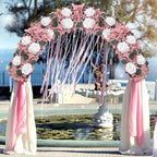 Pack of 6 Artificial Flower Wedding Arch Decorations, 18 inch Floral Centerpieces for Party Bridal Shower Event, alternate
