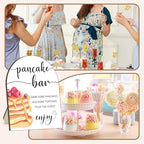Pancake Bar Sign, Brunch Pancake Bar Recipe Sign for Bridal Shower, Build a Pancakes Party Table Signs, Food, alternate view