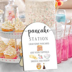 Pancake Bar Sign, Brunch Pancake Bar Recipe Sign for Bridal Shower, Build a Pancakes Party Table Signs, Pancakes, alternate