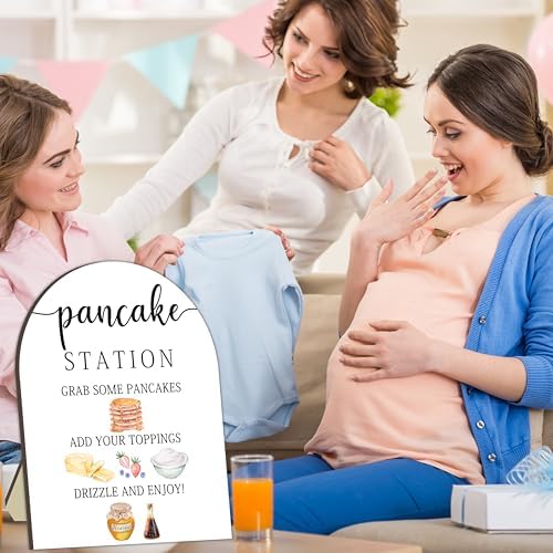 Pancake Bar Sign, Brunch Pancake Bar Recipe Sign for Bridal Shower, Build a Pancakes Party Table Signs, Pancakes, alternate