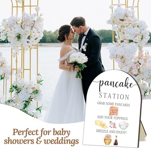 Pancake Bar Sign, Brunch Pancake Bar Recipe Sign for Bridal Shower, Build a Pancakes Party Table Signs, Pancakes, alternate