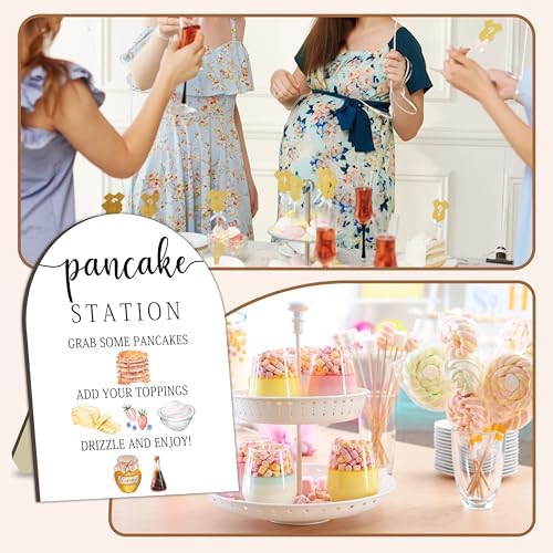 Pancake Bar Sign, Brunch Pancake Bar Recipe Sign for Bridal Shower, Build a Pancakes Party Table Signs, Pancakes, alternate