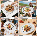 Papa Melamine Grill Platter Gift, Barbecue White Oval Serving Tray in 14 × 10 × 0.4 inches in White, alternate view 3