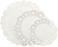 Paper Doilies - 150 Pack Round Lace Doilies for Tables - Assorted Sizes 6.5"/8.5"/10.5", White - Disposable