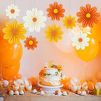 Paper Fans Party Decorations Orange Party Decorations Pack of 9, alternate view 6