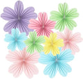 Paper Fans Party Decorations Pastel Party Decorations Pack of 9