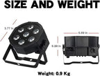 Par Can Lights LED 7x18W RGBWAP 6in1 Wash Stage Lights 4 Pack in Black, alternate view 6