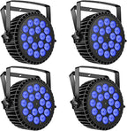 Par Lights 18LED Stage Lights, U`King RGBW 4in1 216W Uplight Stage Lighting Effect by DMX and Sound Activated