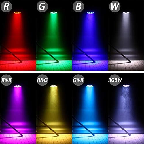 Par Lights LED Stage Lights, U`King 12Wx18 RGBW Uplight Stage Lighting Effect by DMX and Sound Activated Control, alternate