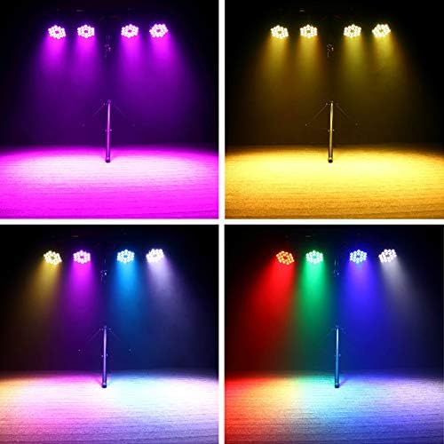 Par Lights LED Stage Lights, U`King 12Wx18 RGBW Uplight Stage Lighting Effect by DMX and Sound Activated Control, alternate