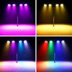 Par Lights LED Stage Lights, U`King 12Wx18 RGBW Uplight Stage Lighting Effect by DMX and Sound Activated Control, alternate