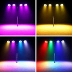 Par Lights LED Stage Lights, U`King 18x12W RGBW 4-in-1 Uplights Stage Lighting Effect by DMX and Sound Activated, alternate