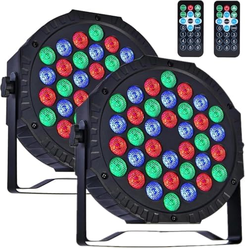 Par Lights Stage Lights Uplights LED RGB Lighting DMX512 Sound Activation Multiple Lighting Modes Party Light