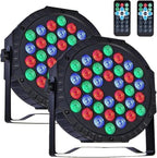 Par Lights Stage Lights Uplights LED RGB Lighting DMX512 Sound Activation Multiple Lighting Modes Party Light