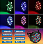 Par Lights Stage Lights Uplights LED RGB Lighting DMX512 Sound Activation Multiple Lighting Modes Party Light, alternate view