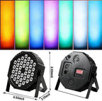 Par Lights Stage Lights Uplights LED RGB Lighting DMX512 Sound Activation Multiple Lighting Modes Party Light, alternate view