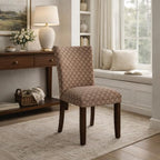 Parsons Dining Chair - Blue & Brown Damask (Single Pack) in Single Pack in Brown Damask, alternate view 2