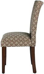 Parsons Dining Chair - Blue & Brown Damask (Single Pack) in Single Pack in Brown Damask, alternate view 5