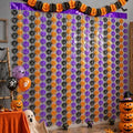 Party Decorations, 2 PCS Pumpkin Metallic Foil Fringe Curtain in 3.3 X 6.6 Ft in Purple