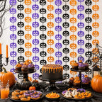 Party Decorations, 2 PCS Pumpkin Metallic Foil Fringe Curtain in 3.3 X 6.6 Ft in Purple, alternate view 3