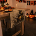 Party Decorations - Pumpkin Castle Table Runner, alternate view 2