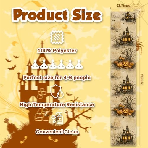Party Decorations - Pumpkin Castle Table Runner, alternate view 3