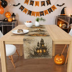 Party Decorations - Pumpkin Castle Table Runner, alternate view 4