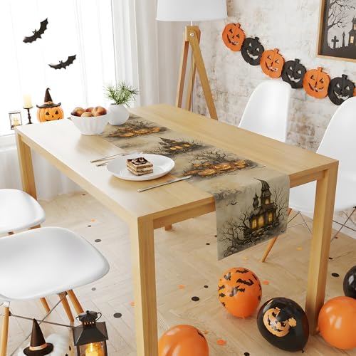 Party Decorations - Pumpkin Castle Table Runner, alternate view 7