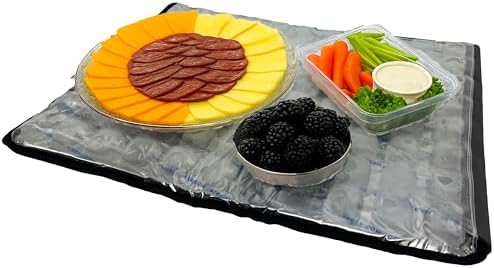 Party Mat Food Cooling Serving Platter - Buffet Display Chiller for Meat, Cheese, Fruit & Party Food Trays