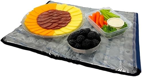 Party Mat Food Cooling Serving Platter - Buffet Display Chiller for Meat, Cheese, Fruit & Party Food Trays